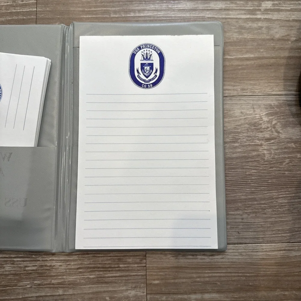 USS PRINCETON CG 59 Letterhead Stationary Book with‎ Envelopes